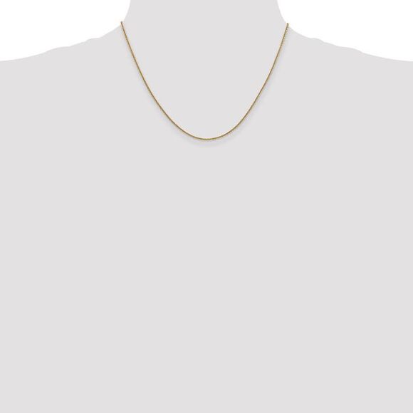 1.5mm, 14k Yellow Gold, Solid Cable Chain Necklace, 18 Inch - Picture 2 of 8